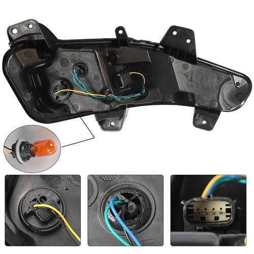 DURAFORCE For Chevy Malibu 19-20 1.5/2.0L Driver Left Clear Lens LED DRL Fog Single Light