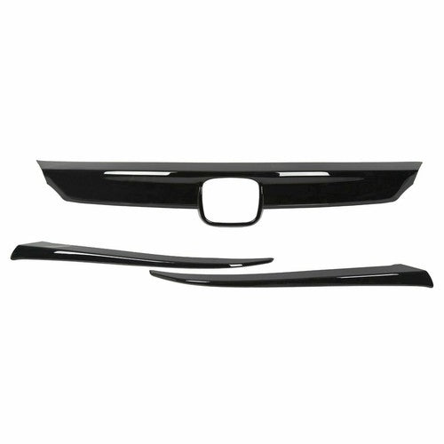 Glossy Black Front Grille Lip Cover Moulding Trim for Honda Accord 2018-2020