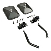 DURAFORCE For 1997-2018 Jeep Wrangler TJ JK Door Off Quick Release Side Hinge View Mirrors