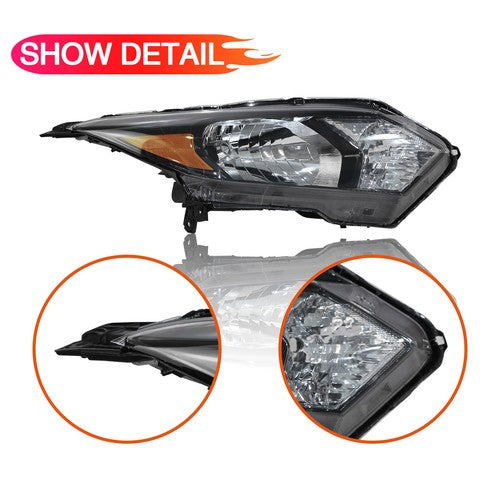 DURAFORCE Headlights Assembly Headlamp Halogen for Honda HR-V HRV 2016 2017 2018 LH+RH