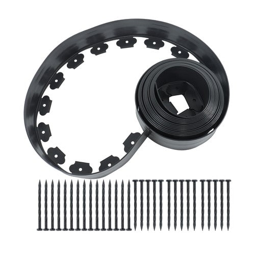 DURAFORCE 1 Set No-Dig Garden Edge Lawn Border L-shaped Landscape Edging Border Kit 33 FT