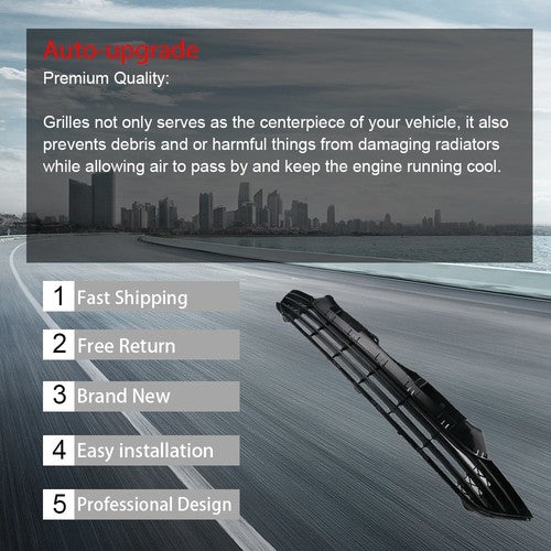 DURAFORCE Front+Lower Bumper Grille Fit For Honda CRV CR-V 2007 2008 2009 Sedan Chrome ABS