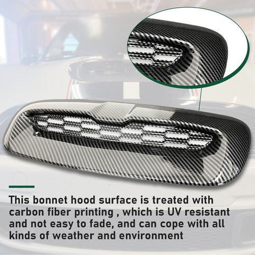 DURAFORCE Carbon Fiber Style for 2007-2013 Mini Cooper SR55-59 Hood Air Intake Vent Scoop