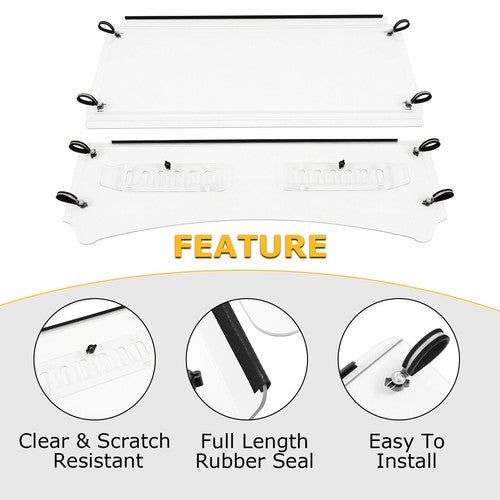 DURAFORCE New Front Vented Windshield 2 PIECE Clear For Kubota RTV1140 CPX 2009-2016