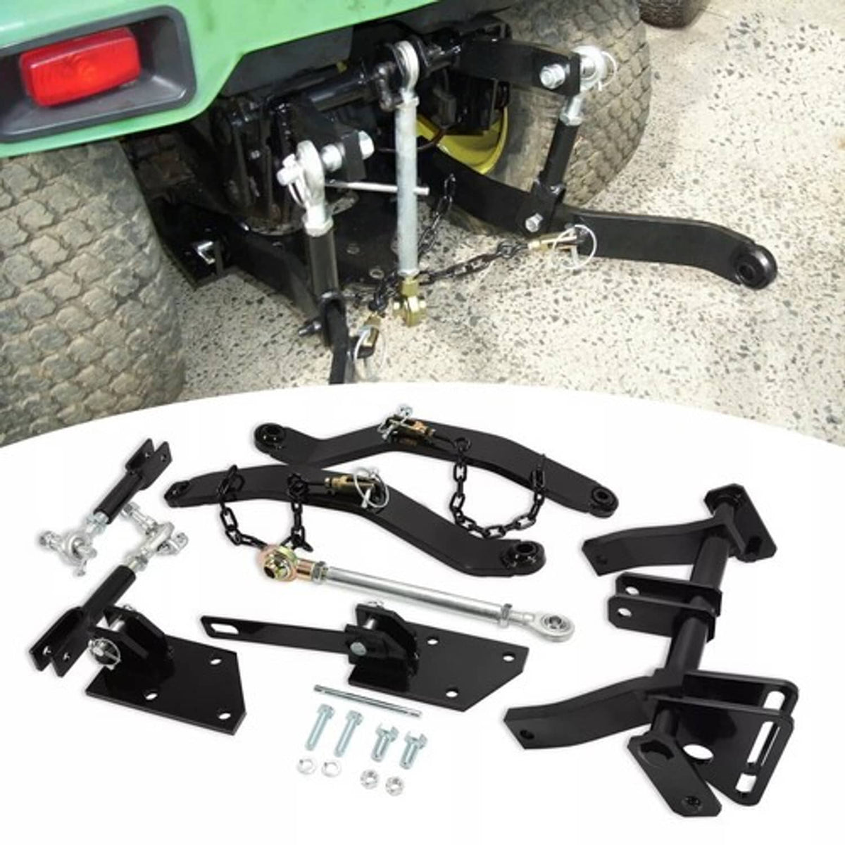 For John Deere 316 318 322 330 332 420 430 3 Point Rear Hitch Kit CAT ...