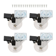 DURAFORCE 2 Inch Caster Wheels Set of 4 Heavy Duty Locking Casters with brake white