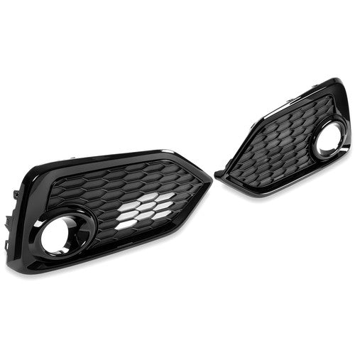 DURAFORCE Driver + Passenger Side Fog Light Lamp Cover For Honda Civic Hatchback 2017-2019