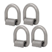 DURAFORCE 4 Pack 3/4" Heavy Duty Weld On Forged D Rings with Welding Clips, 26,500 lbs