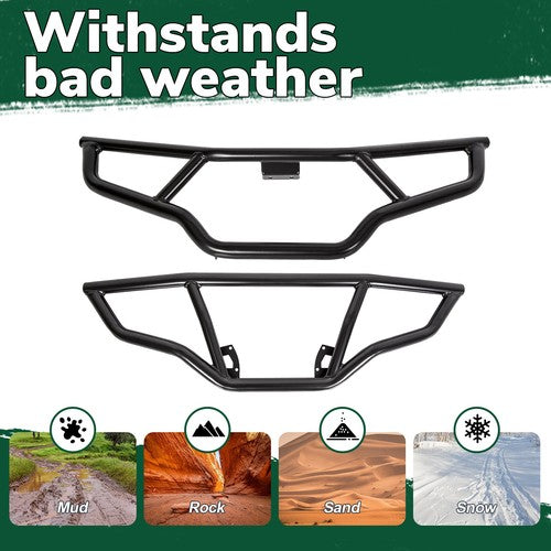 DURAFORCE Fit Polaris Sportsman 570 EPS 2016-2020 Front & Rear Brush Guard Bumper Set