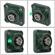 DURAFORCE 4pcs UCF202-10 Pillow Block Bearing 5/8" Bore 4-Bolt Self-Aligning Solid Base