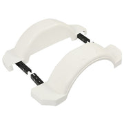 DURAFORCE 2 Single Axle Trailer Fenders w/ Top Step For 13" Wheels Tires Skirt Boat White