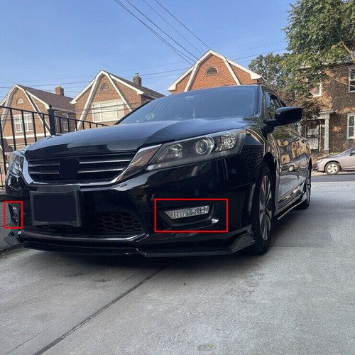 DURAFORCE Fog Lights For Honda Accord Sedan 2013-2015 4Dr Clear Bumper Lamp+Bulbs w/Switch