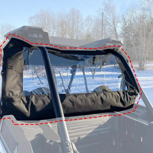 DURAFORCE Soft Rear Windshield For Polaris RZR 900/1000 Turbo 2014-2021 Back Window