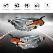 DURAFORCE For Toyota Corolla L Le Eco 2017-2019 Headlight Projector Set Halogen L+R Clear