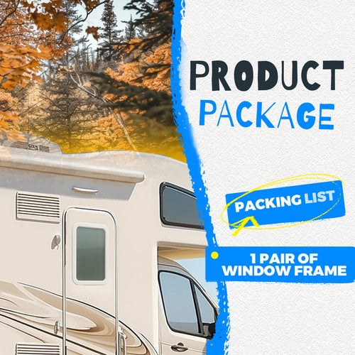 15.7 x 24.8 White RV Entrance Door Window Frame for Camper Trailer
