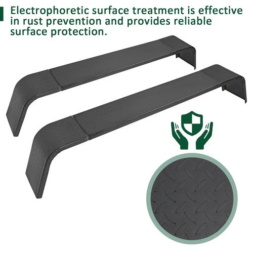 DURAFORCE 13"-15" Tires Steel Diamond Tread Plate Tandem Axle Trailer Fenders 10"x72"x13"