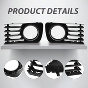DURAFORCE Front Lower Grille Pair Fog Light Covers with Hole for Toyota Prius 2004-2009