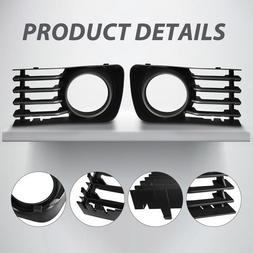 DURAFORCE Front Lower Grille Pair Fog Light Covers with Hole for Toyota Prius 2004-2009
