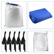 DURAFORCE Boat Cover Pontoon 17-20 Ft Heavy Duty Rain Snow Dust Resistant Protection Blue