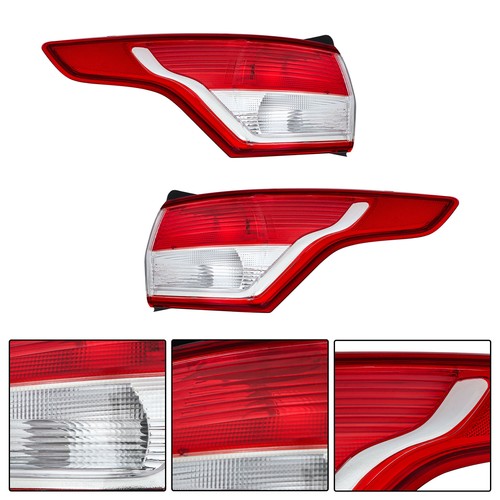 DURAFORCE 2pcs Left+Right Red Rear Tail Light Brake Lamp For Ford Escape 2013-2016 Halogen