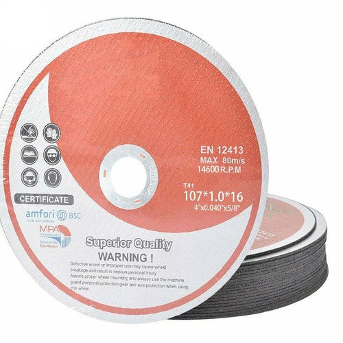 DURAFORCE 4"x.040"x5/8 Cut off Wheel - Metal & Stainless Steel Thin Cutting Discs Pack 50