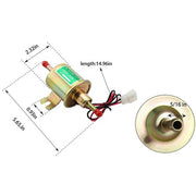 DURAFORCE New 12V Universal 4-6PSI Gas Inline Low Pressure Electric Fuel Pump HEP-02A