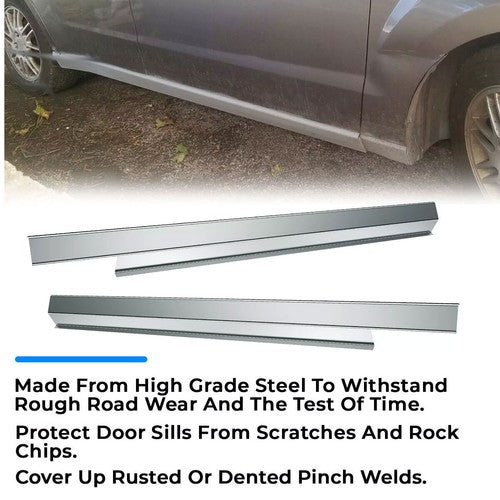 Slip On Rocker Panel 4 Door Set Left Right Side for Ford Focus 2008-2011