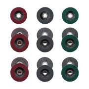 DURAFORCE Flap Wheels Set 180# 320# 600# 5 Pcs of each Scour Flap Disc 15 Pcs 4.5 Inch