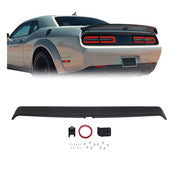 DURAFORCE For 2015-24 Dodge Challenger Hellcat Redeye Style Matte Trunk Spoiler Wing Black