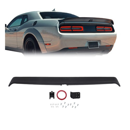 DURAFORCE For 2015-24 Dodge Challenger Hellcat Redeye Style Matte Trunk Spoiler Wing Black