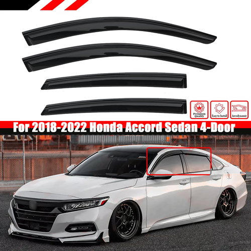 DURAFORCE Window Visor Vent Rain Guards Deflector for 2018-2022 for Honda Accord Sedan