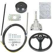 DURAFORCE 13 Feet Boat Rotary Steering System Outboard Kit Marine with Wheel SS13713