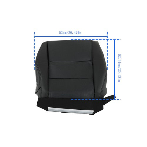 DURAFORCE Passenger Bottom Perforated New Seat Cover Black Leather For Acura RDX 2007-2015