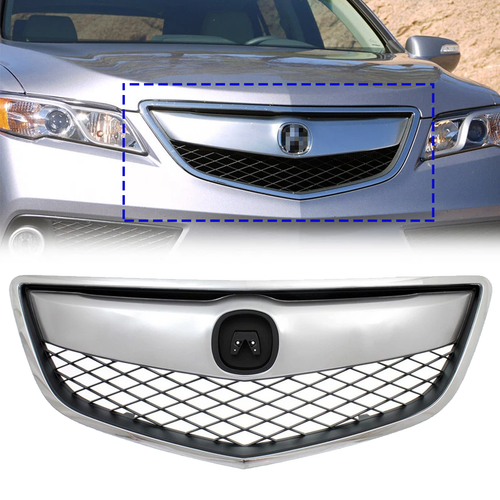 DURAFORCE Fit 2013 2014 2015 Acura RDX Front Bumper Chrome Grille Mesh Grill Replacement