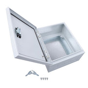 DURAFORCE 12x10x6" NEMA 4X Steel Electrical Box, IP56 Waterproof Lockable w/Mounting Plate