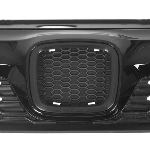 Front Upper Grille Honeycomb Painted Black for Honda Civic 4DR Sedan 2012