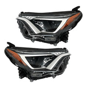 DURAFORCE Headlights Halogen For Toyota Rav4 2016 2017 18 Tube Bar Driver+Passenger Side