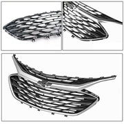 DURAFORCE Front Bumper Upper Lower Grille Black Chrome 3PCS for 2019-2023 Chevrolet Malibu