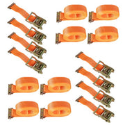 DURAFORCE 2 "x 20' 4000 lb E-Track Ratchet Straps Orange Heavy Duty Tie Downs New 8 Set
