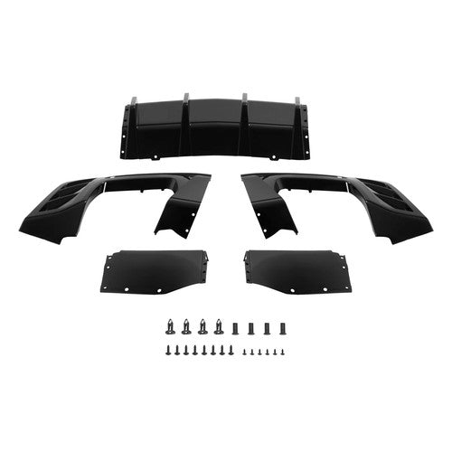 Rear Bumper Diffuser Lip Spoiler Glossy Black For 2016-24 Chevy Chevrolet Camaro