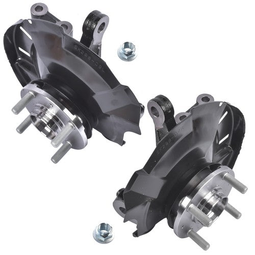 DURAFORCE 2Pcs Front Steering Knuckle Assembly for Dodge Attitude Hyundai Accent 1.4L 1.6L