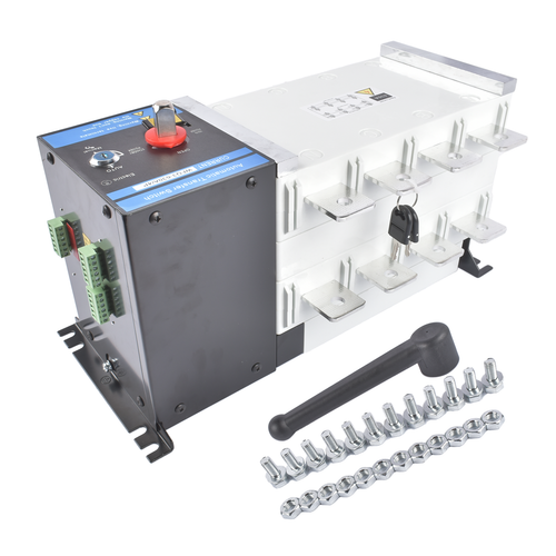 DURAFORCE Industrial Automatic Transfer Switch 4P 630A 110V or 220V Plastic Copper Steel