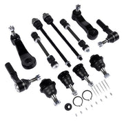 DURAFORCE 12Pcs Front Ball Joints Tie Rods Idler Pitman Arm for Chevy Silverado 2500 3500