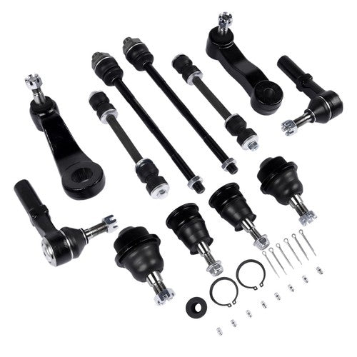 DURAFORCE 12Pcs Front Ball Joints Tie Rods Idler Pitman Arm for Chevy Silverado 2500 3500