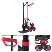 DURAFORCE W/ 6 TPR Wheels Stair Climbing Hand Truck Capacity:440lbs Telescoping Handle