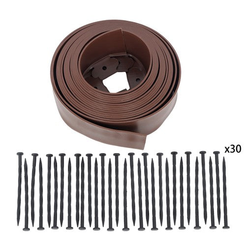 DURAFORCE 33 FT No-Dig Garden Edge Lawn Border L-shaped Landscape Edging Border Kit New