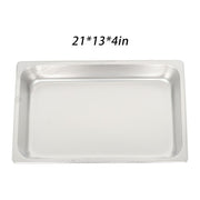 DURAFORCE Table Pans 6 Pack 4 Inch Deep Restaurant Steam Table Pans Without Lid Full Size