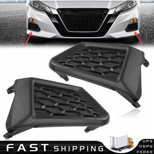 DURAFORCE Front Bumper Lamp Bezel Fog Light Cover Pair for 2019-2021 for Nissan Altima
