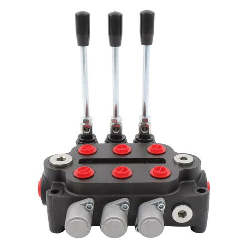 DURAFORCE 3 Spool 25 GPM Hydraulic Directional Control Valve Tractor Loader Double Acting