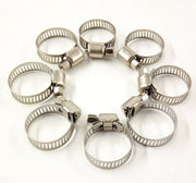 DURAFORCE Stainless Steel Adjustable 50pcs 1/2"-3/4" Drive Hose Clamps Fuel Line Worm Clip